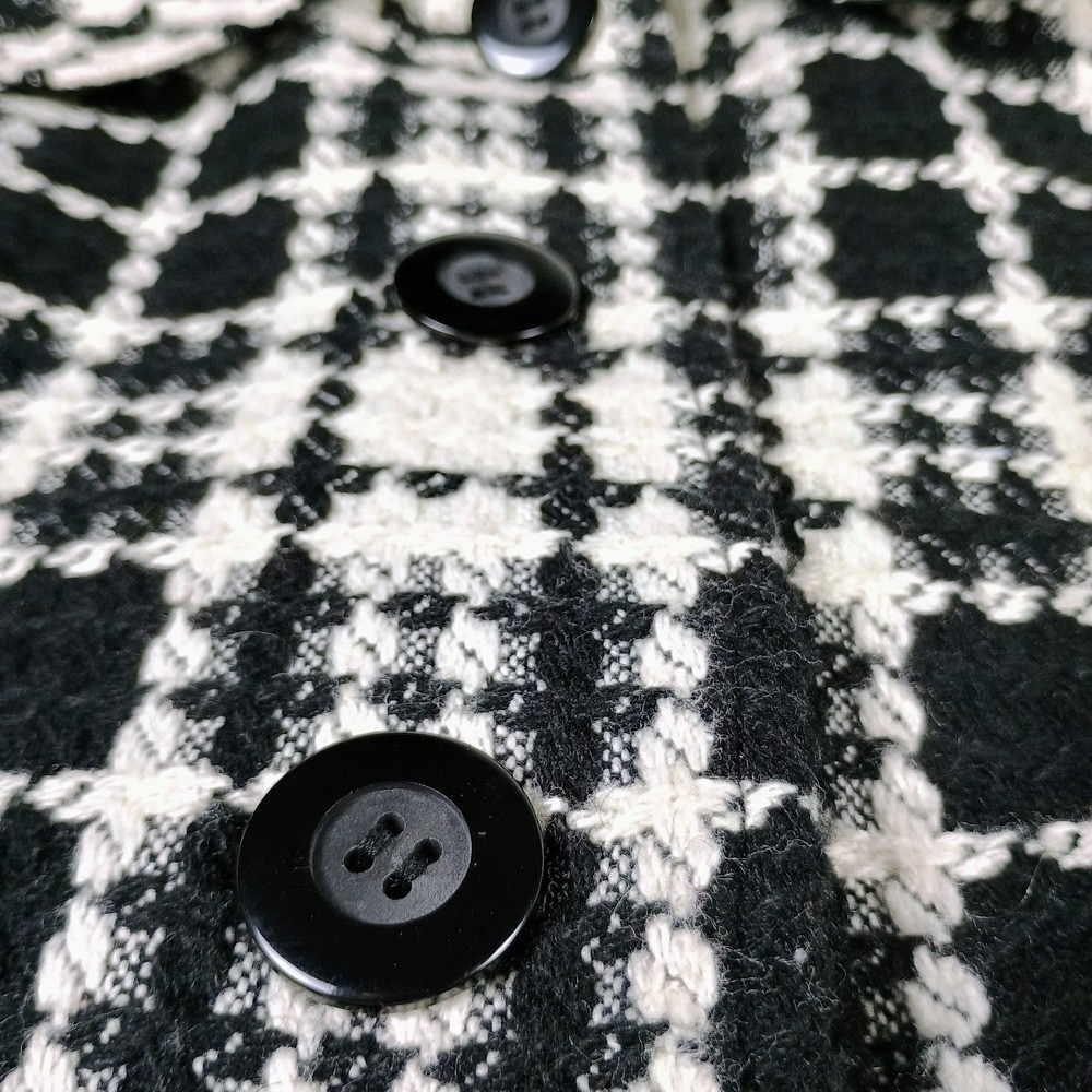 Requirements Plaid Tweed Coat Jacket Womens 8 Preppy Y2K Old Money Preppy - Picture 4 of 11